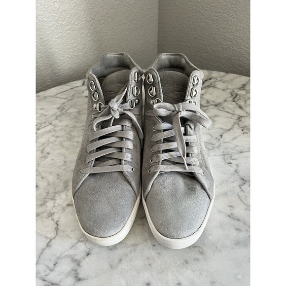Rag & Bone Kent Suede High Top Sneakers Womens 8 Gray 38 - Picture 2 of 7
